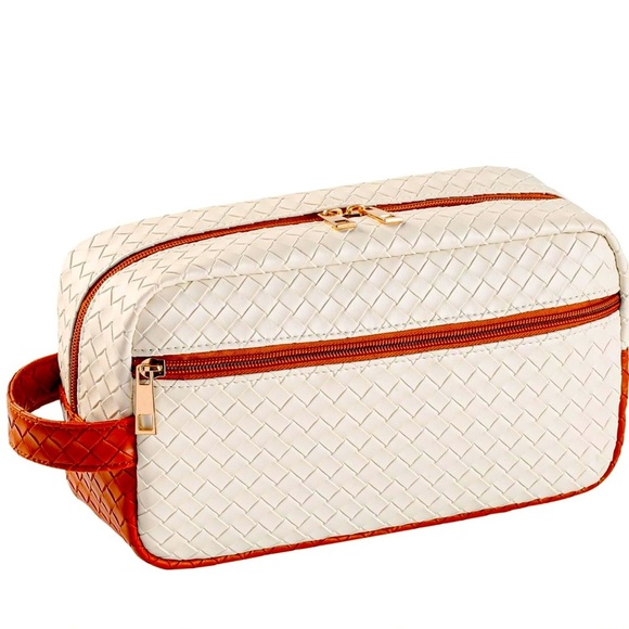 Makeup Bag,Cosmetic Bag,Large Capacity Travel Cosmetic Bag,PU Leather Waterproof - Picture 1 of 5